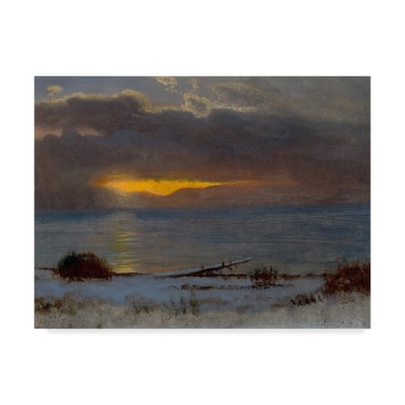 Albert Bierstadt 'Sunrise On Lake Tahoe, California, 1872' Canvas Art,18x24